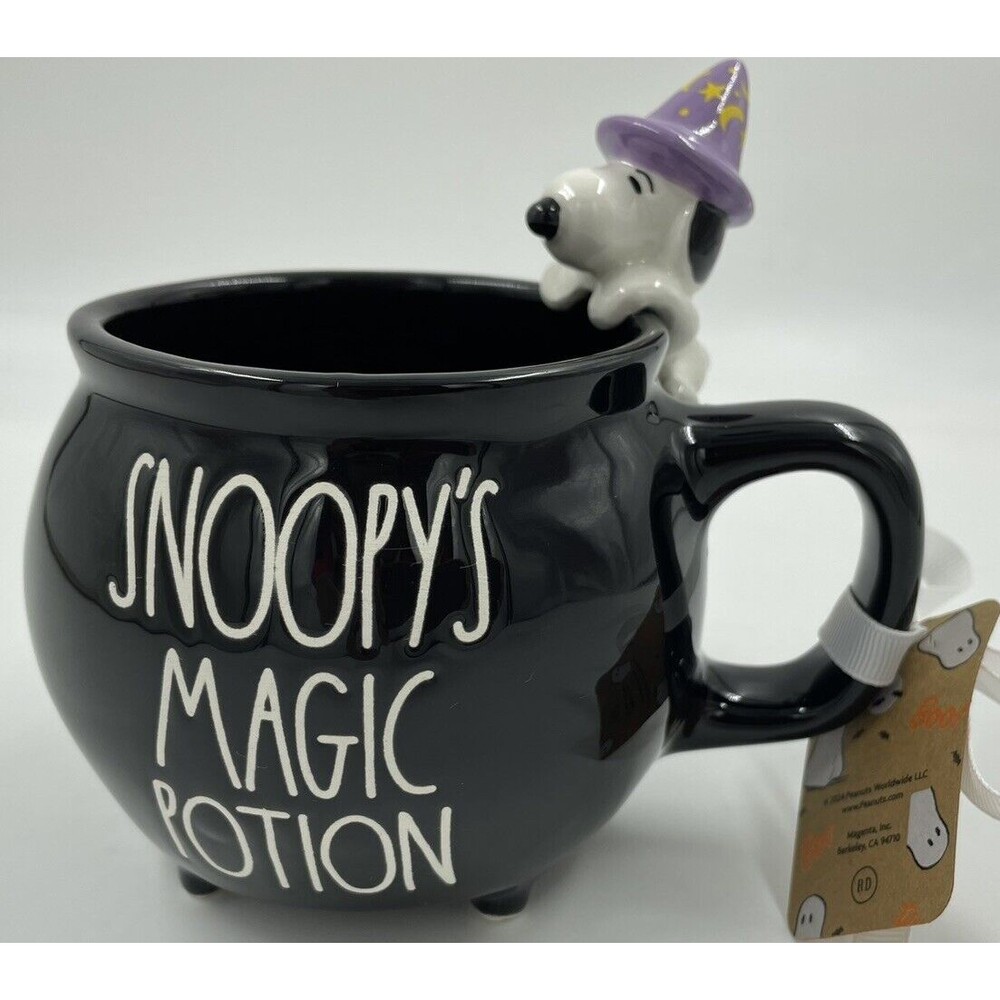 Rae Dunn Peanuts Snoopy Magic Potion Cauldron Halloween Mug NWT O01